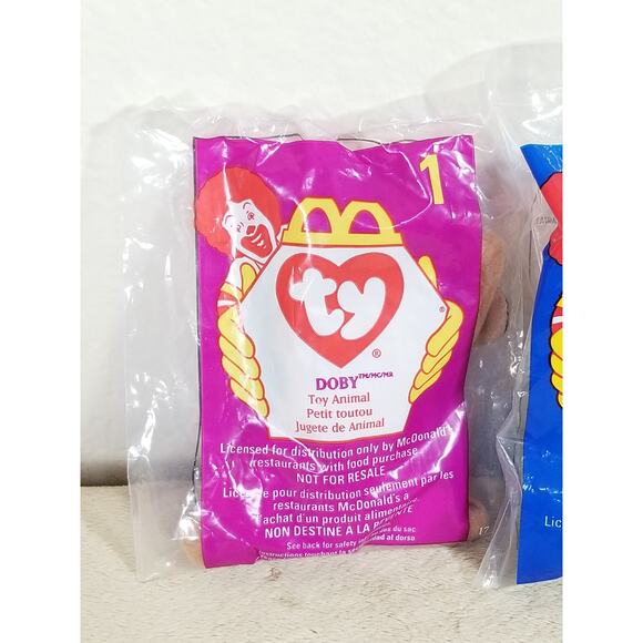 McDonalds TY Toy Animal Doby & Mel 1998 Plush Vintage New Sealed - Picture 2 of 8